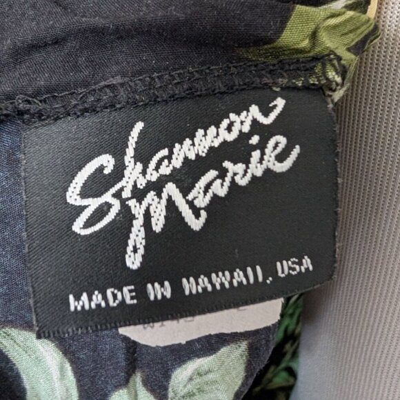 Vintage Hawaiian Floral Dress Womens Size Small Black Bird of Paradise Tropical - Picture 4 of 9